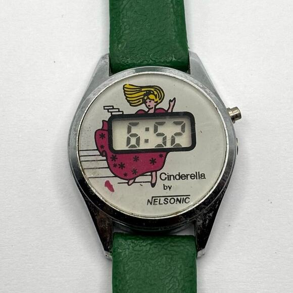 Vintage Green Cinderella Nelsonic Digital Watch - Picture 2 of 5